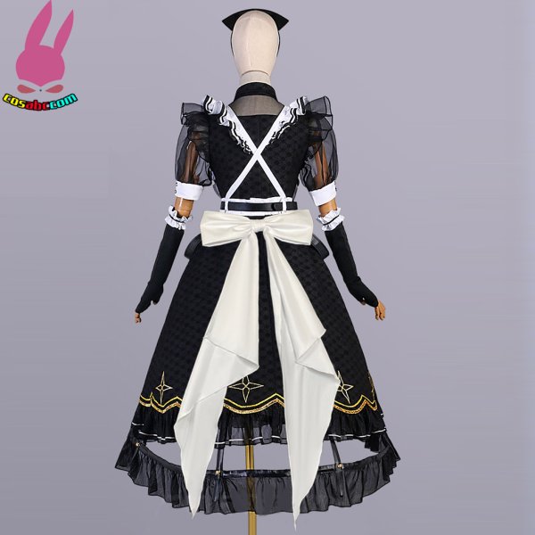 画像4: cosabc バーチャル VTuber Hololive  星街すいせい コスプレ衣装 メイド服 風 コスプレ衣装 イベント 演出服 二次会 コスチューム パーティー ハロウィン (4)