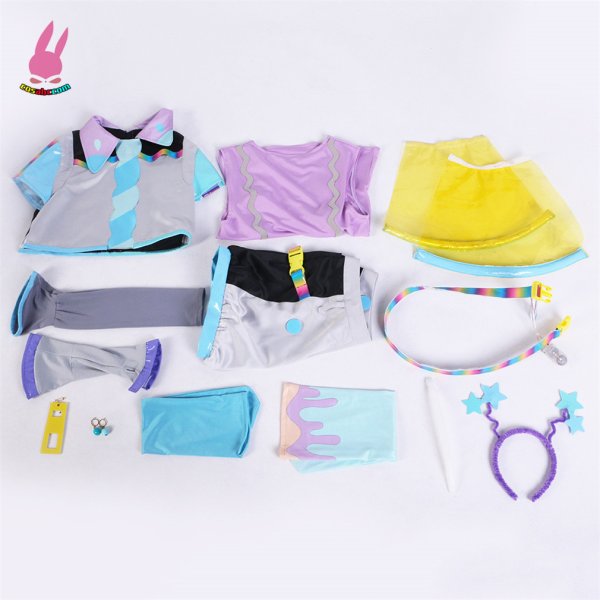 画像13: cosabc ラブライブ!LoveLive! Liella!Vitamin SUMMER 唐可可 タンクゥクゥ 風 コスプレ衣装 イベント 演出服 二次会 コスチューム パーティー ハロウィン (13)
