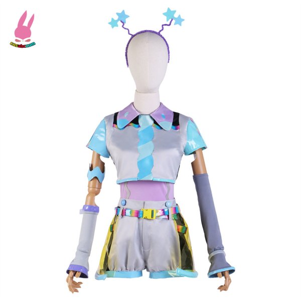 画像1: cosabc ラブライブ！LoveLive! Liella!Vitamin SUMMER 唐可可 タンクゥクゥ 風 コスプレ衣装 イベント 演出服 二次会 コスチューム パーティー ハロウィン (1)