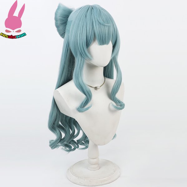 画像2: cosabc 原神 夢見月瑞希 ゆめみづきみずき  風 コスプレウィッグ かつら コスチューム イベント 変装 仮装 パーティー ハロウィン (2)