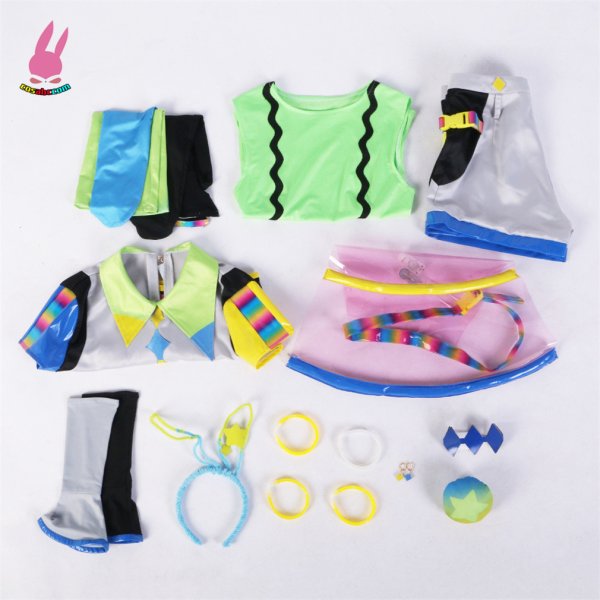 画像14: cosabc ラブライブ!LoveLive! Liella!Vitamin SUMMER 葉月恋 はづきれん 風 コスプレ衣装 イベント 演出服 二次会 コスチューム パーティー ハロウィン (14)