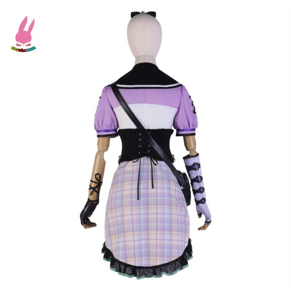 画像4: cosabc プロジェクトセカイ カラフルステージ! feat. 初音ミク 朝比奈まふゆ 風 コスプレ衣装 イベント 演出服 二次会 コスチューム パーティー ハロウィン (4)