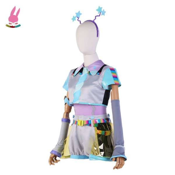 画像2: cosabc ラブライブ!LoveLive! Liella!Vitamin SUMMER 唐可可 タンクゥクゥ 風 コスプレ衣装 イベント 演出服 二次会 コスチューム パーティー ハロウィン (2)