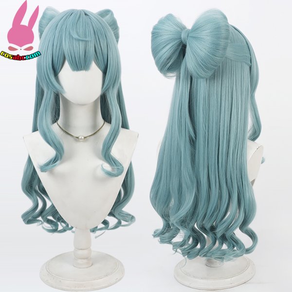 画像5: cosabc 原神 夢見月瑞希 ゆめみづきみずき  風 コスプレウィッグ かつら コスチューム イベント 変装 仮装 パーティー ハロウィン (5)