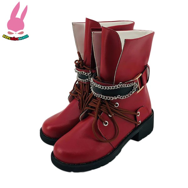 画像3: cosabc ファイナルファンタジーVII ティファ 風 コスプレ靴 コスチューム コスプレシューズ イベント ハロウィン (3)