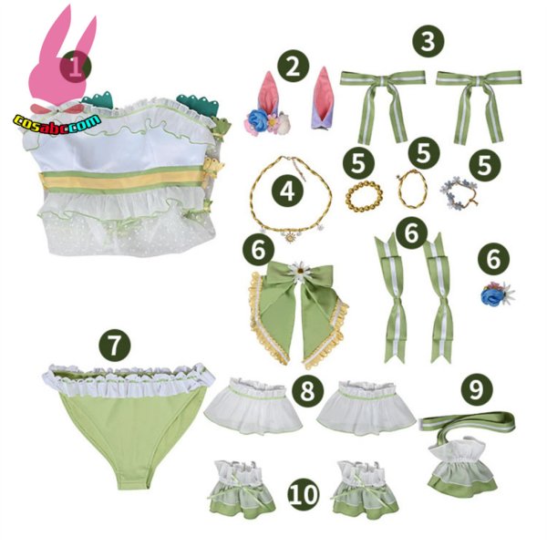 画像8: cosabc ウマ娘 プリティーダービー メジロマックイーン 水泳 風 コスプレ衣装 イベント 演出服 二次会 コスチューム パーティー ハロウィン (8)