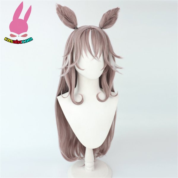 画像2: cosabc ウマ娘 プリティーダービー ワンダーアキュート 風 コスプレウィッグ かつら コスチューム イベント 変装 仮装 パーティー ハロウィン (2)