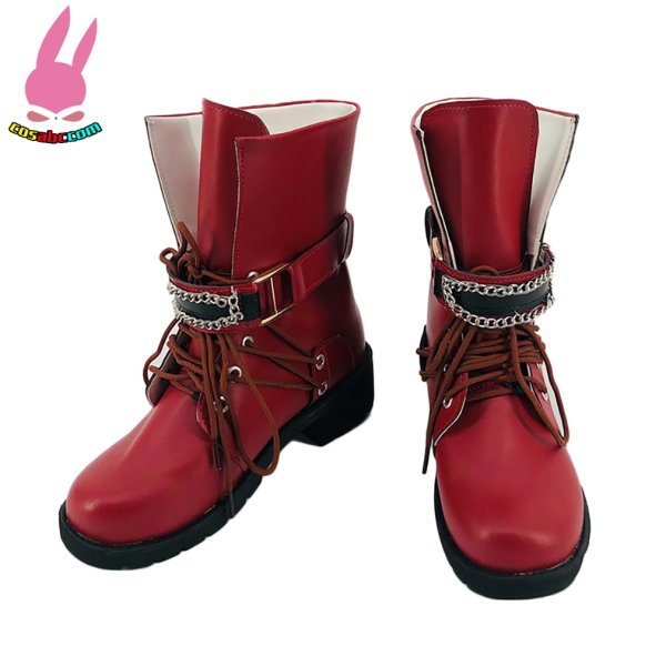 画像2: cosabc ファイナルファンタジーVII ティファ 風 コスプレ靴 コスチューム コスプレシューズ イベント ハロウィン (2)