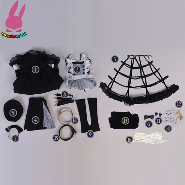 画像10: cosabc バーチャル VTuber Hololive  星街すいせい コスプレ衣装 メイド服 風 コスプレ衣装 イベント 演出服 二次会 コスチューム パーティー ハロウィン (10)