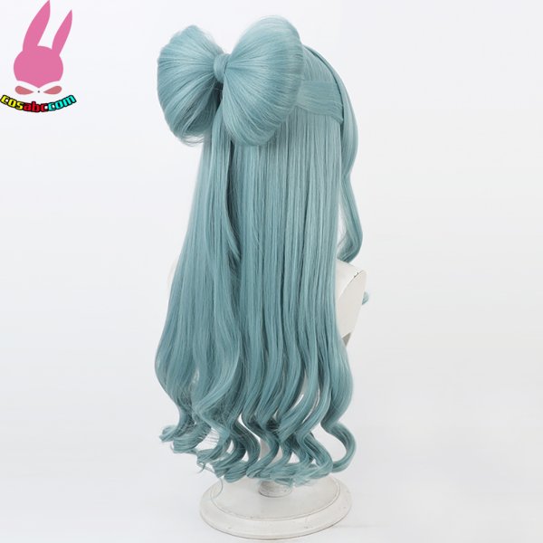 画像4: cosabc 原神 夢見月瑞希 ゆめみづきみずき  風 コスプレウィッグ かつら コスチューム イベント 変装 仮装 パーティー ハロウィン (4)