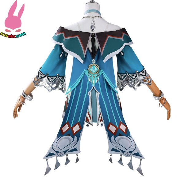 画像2: cosabc 原神 藍硯ランヤン 風 コスプレ衣装 イベント 演出服 二次会 コスチューム パーティー ハロウィン (2)