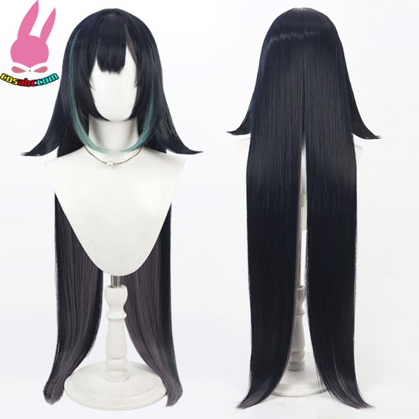 画像5: cosabc 原神 藍硯ランヤン  風 コスプレウィッグ かつら コスチューム イベント 変装 仮装 パーティー ハロウィン (5)