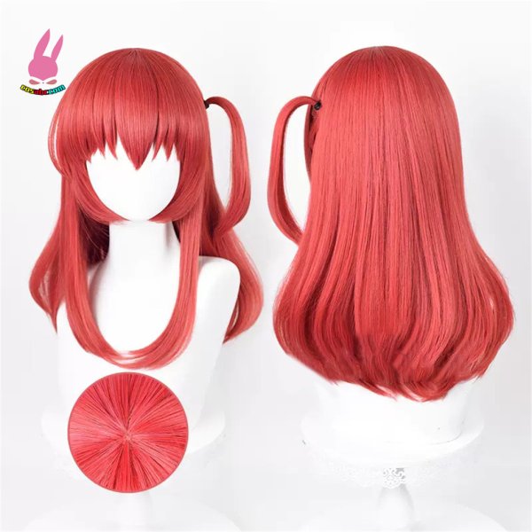 画像4: cosabc ぼっち・ざ・ろっく!喜多郁代 きたいくよ 風 コスプレウィッグ かつら コスチューム イベント 変装 仮装 パーティー ハロウィン (4)