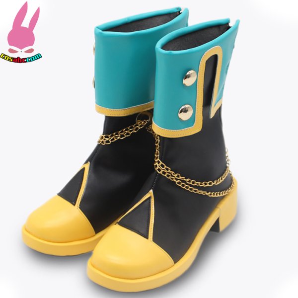 画像4: cosabc プロジェクトセカイ 朝比奈まふゆ 風 コスプレ靴 コスチューム コスプレシューズ イベント ハロウィン (4)