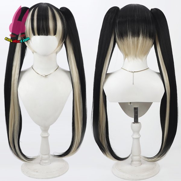 画像5: cosabc YouTube VTuber ホロライブ hololive 儒烏風亭らでん  風 コスプレウィッグ かつら コスチューム イベント 変装 仮装 パーティー ハロウィン (5)