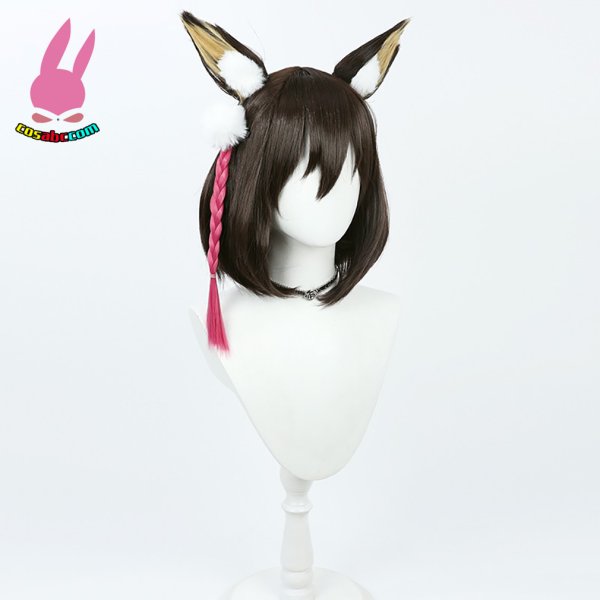 画像2: cosabc ブルーアーカイブ -Blue Archive-久田イズナ  風 コスプレウィッグ かつら コスチューム イベント 変装 仮装 パーティー ハロウィン (2)