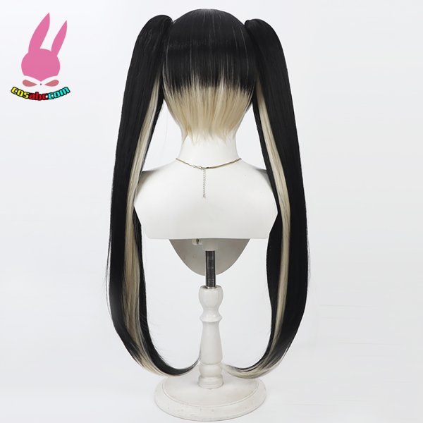 画像4: cosabc YouTube VTuber ホロライブ hololive 儒烏風亭らでん  風 コスプレウィッグ かつら コスチューム イベント 変装 仮装 パーティー ハロウィン (4)