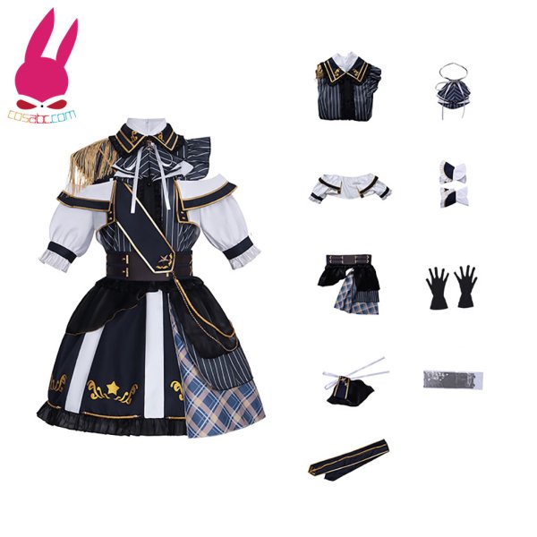 画像9: cosabc 推しの子 アイドルマスター連動 メムちょ 有馬かな 風 コスプレ衣装 イベント 演出服 二次会 コスチューム パーティー ハロウィン (9)