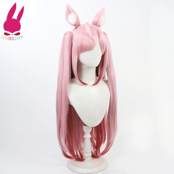 画像3: cosabc バーチャル YouTuber  結城さくな Yuuki Sakuna 風 コスプレウィッグ かつら コスチューム イベント 変装 仮装 パーティー ハロウィン (3)