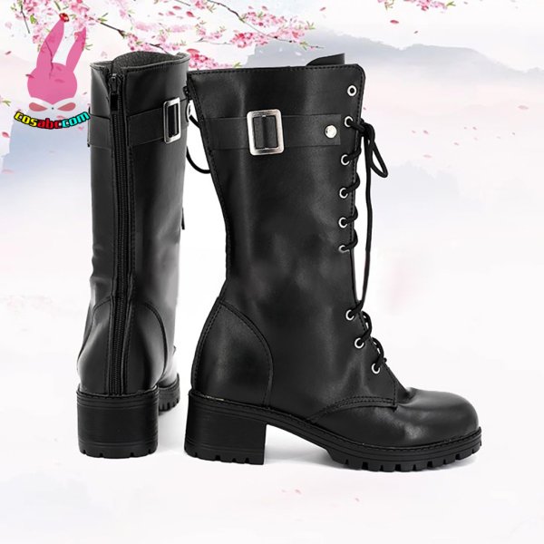 画像2: cosabc ブルーアーカイブ -Blue Archive-朝霧スオウ  風 コスプレ靴 コスチューム コスプレシューズ イベント ハロウィン (2)