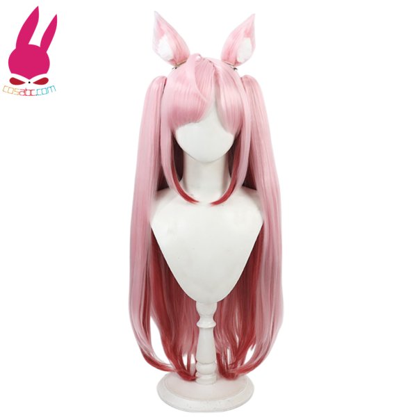 画像2: cosabc バーチャル YouTuber  結城さくな Yuuki Sakuna 風 コスプレウィッグ かつら コスチューム イベント 変装 仮装 パーティー ハロウィン (2)