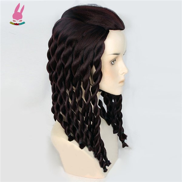 画像4: cosabc ジョジョの奇妙な冒険 ストーンオーシャン風 エルメェス・コステロ  風 コスプレウィッグ かつら コスチューム イベント 変装 仮装 パーティー ハロウィン (4)