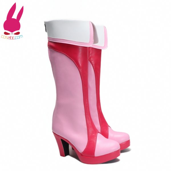 画像2: cosabc フレッシュプリキュア! 桃園ラブ キュアピーチ 風 コスプレ靴 コスチューム コスプレシューズ イベント ハロウィン (2)