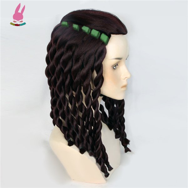 画像2: cosabc ジョジョの奇妙な冒険 ストーンオーシャン風 エルメェス・コステロ  風 コスプレウィッグ かつら コスチューム イベント 変装 仮装 パーティー ハロウィン (2)