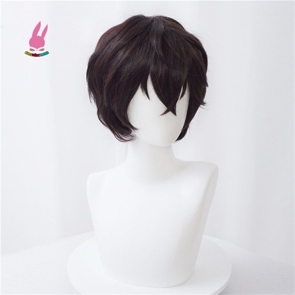 画像2: cosabc 文豪ストレイドッグス 太宰治 だざいおさむ 風 コスプレウィッグ かつら コスチューム イベント 変装 仮装 パーティー ハロウィン (2)