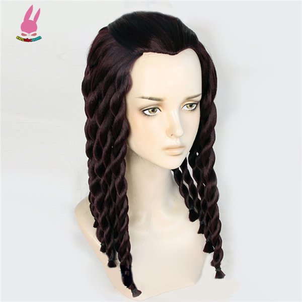 画像3: cosabc ジョジョの奇妙な冒険 ストーンオーシャン風 エルメェス・コステロ  風 コスプレウィッグ かつら コスチューム イベント 変装 仮装 パーティー ハロウィン (3)