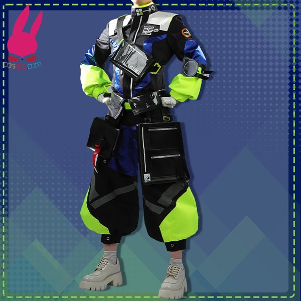 画像2: cosabc バーチャル YouTuber Vtuber 伊波ライ 風 コスプレ衣装 イベント 演出服 二次会 コスチューム パーティー ハロウィン (2)