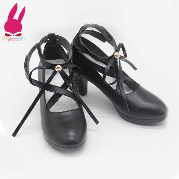 画像4: cosabc ブルーアーカイブ-Blue Archive- 歌住サクラコ 桜子 風 コスプレ靴 コスチューム コスプレシューズ イベント ハロウィン  (4)