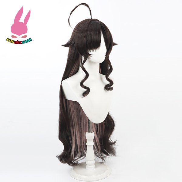 画像2: cosabc ブルーアーカイブ -Blue Archive-鬼怒川カスミ  きぬがわかすみ  風 コスプレウィッグ かつら コスチューム イベント 変装 仮装 パーティー ハロウィン (2)