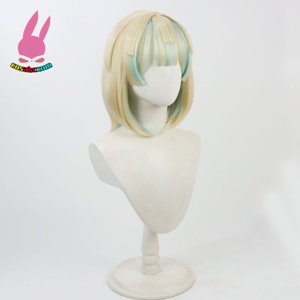 画像2: cosabc YouTuber VTuber にじさんじ 緋八マナ  ひばち まな  風 コスプレウィッグ かつら コスチューム イベント 変装 仮装 パーティー ハロウィン (2)