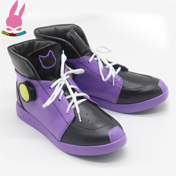 画像2: cosabc YouTuber ホロライブ 紫咲 シオン 風 コスプレ靴 コスチューム コスプレシューズ イベント ハロウィン (2)