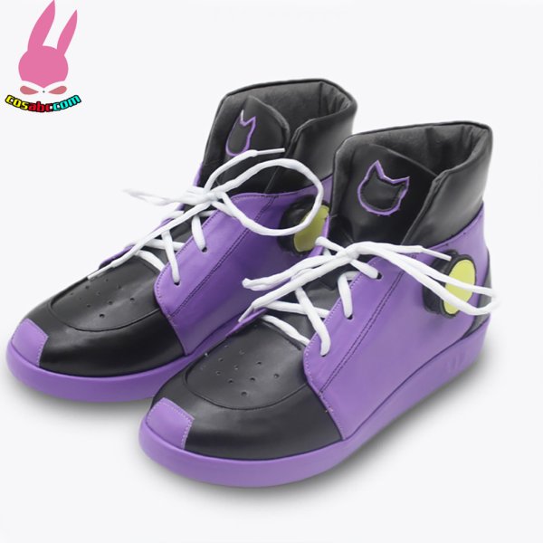 画像4: cosabc YouTuber ホロライブ 紫咲 シオン 風 コスプレ靴 コスチューム コスプレシューズ イベント ハロウィン (4)