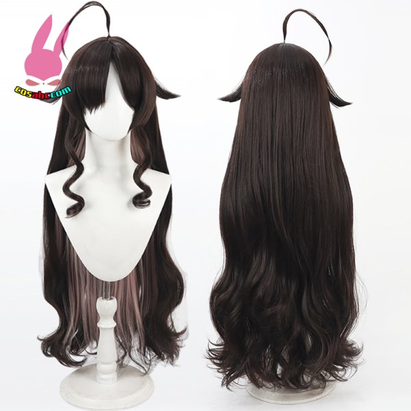 画像4: cosabc ブルーアーカイブ -Blue Archive-鬼怒川カスミ  きぬがわかすみ  風 コスプレウィッグ かつら コスチューム イベント 変装 仮装 パーティー ハロウィン (4)