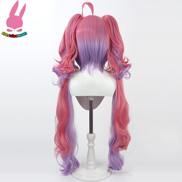 画像5: cosabc YouTuber ホロライブ 綺々羅々ヴィヴィ  風 コスプレウィッグ かつら コスチューム イベント 変装 仮装 パーティー ハロウィン (5)
