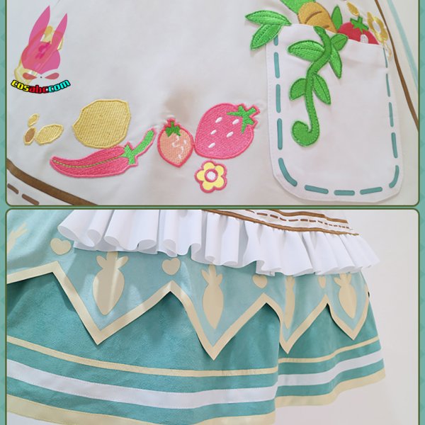 画像9: cosabc ウマ娘 プリティーダービー　ライスシャワー　大豊食祭 風 コスプレ衣装 イベント 演出服 二次会 コスチューム パーティー ハロウィン (9)