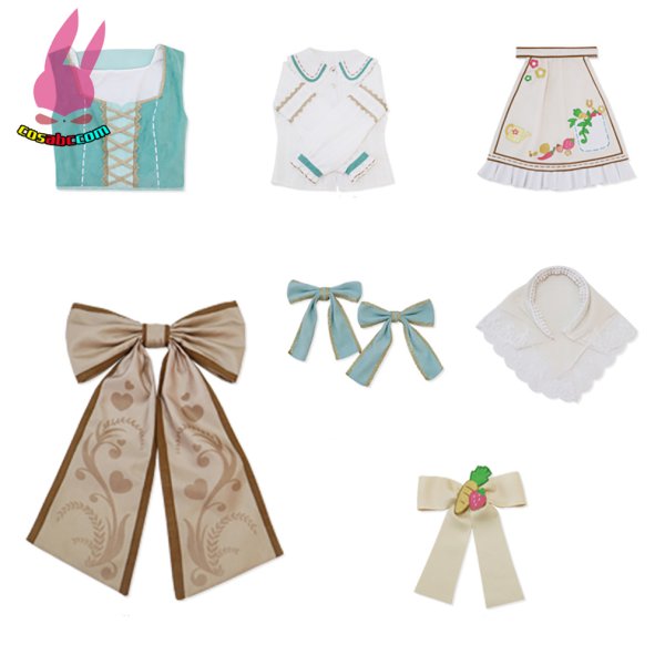 画像10: cosabc ウマ娘 プリティーダービー　ライスシャワー　大豊食祭 風 コスプレ衣装 イベント 演出服 二次会 コスチューム パーティー ハロウィン (10)