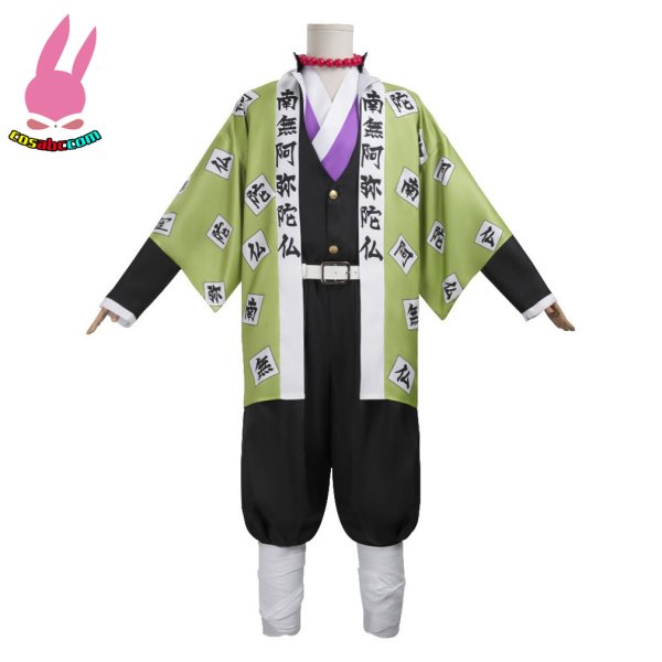 画像2: cosabc　鬼滅の刃 悲鳴嶼行冥 ひめじま ぎょうめい　 風 コスプレ衣装 イベント 演出服 二次会 コスチューム パーティー ハロウィン (2)