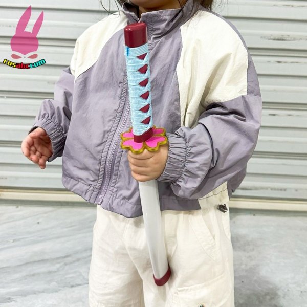 画像3: cosabc 鬼滅の刃　日輪刀 43cm　子供用　炭治郎 禰豆子　善逸 しのぶ　義勇 伊之助 カナヲ 杏寿郎 無一郎 甘露寺 不死川 縁壱 コスプレ道具 武器  イベント 変装 仮装 パーティー ハロウィン (3)