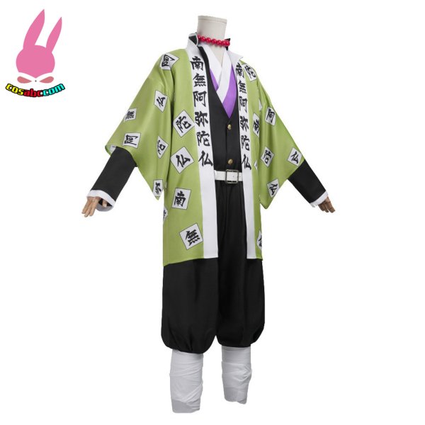 画像3: cosabc　鬼滅の刃 悲鳴嶼行冥 ひめじま ぎょうめい　 風 コスプレ衣装 イベント 演出服 二次会 コスチューム パーティー ハロウィン (3)