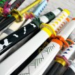 画像2: cosabc 鬼滅の刃　日輪刀 43cm　子供用　炭治郎 禰豆子　善逸 しのぶ　義勇 伊之助 カナヲ 杏寿郎 無一郎 甘露寺 不死川 縁壱 コスプレ道具 武器  イベント 変装 仮装 パーティー ハロウィン (2)