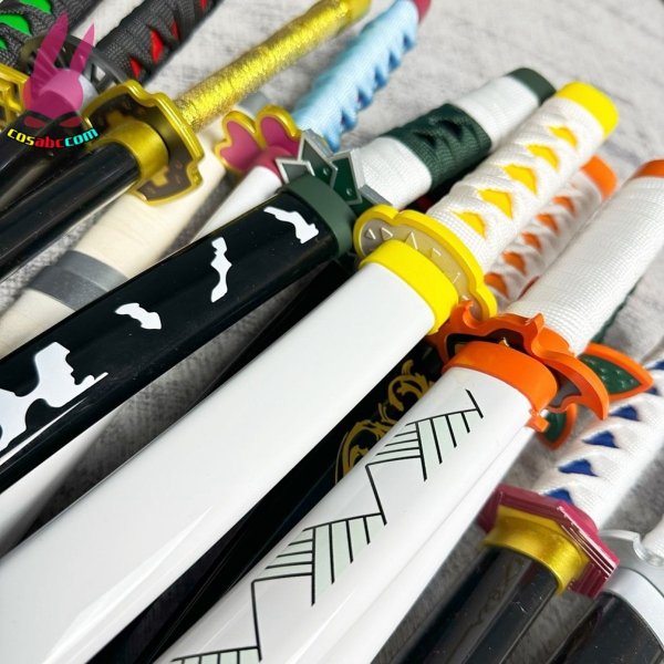 画像2: cosabc 鬼滅の刃　日輪刀 43cm　子供用　炭治郎 禰豆子　善逸 しのぶ　義勇 伊之助 カナヲ 杏寿郎 無一郎 甘露寺 不死川 縁壱 コスプレ道具 武器  イベント 変装 仮装 パーティー ハロウィン (2)