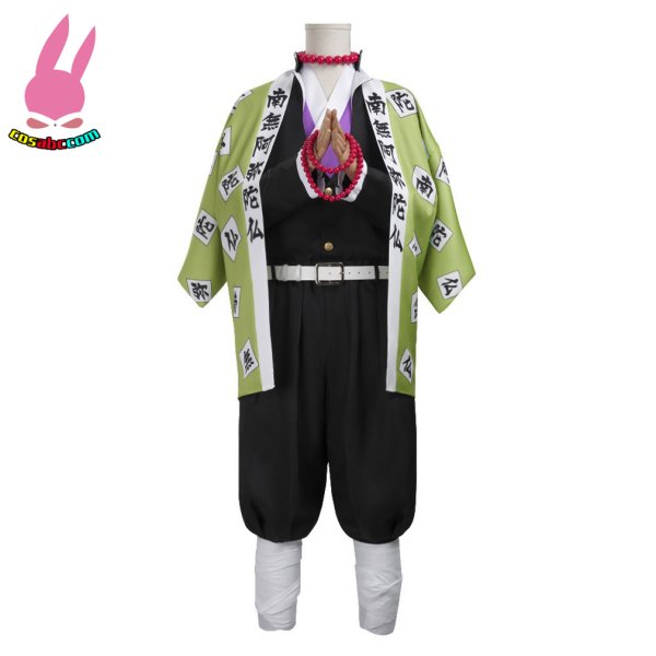 画像1: cosabc　鬼滅の刃 悲鳴嶼行冥 ひめじま ぎょうめい　 風 コスプレ衣装 イベント 演出服 二次会 コスチューム パーティー ハロウィン (1)