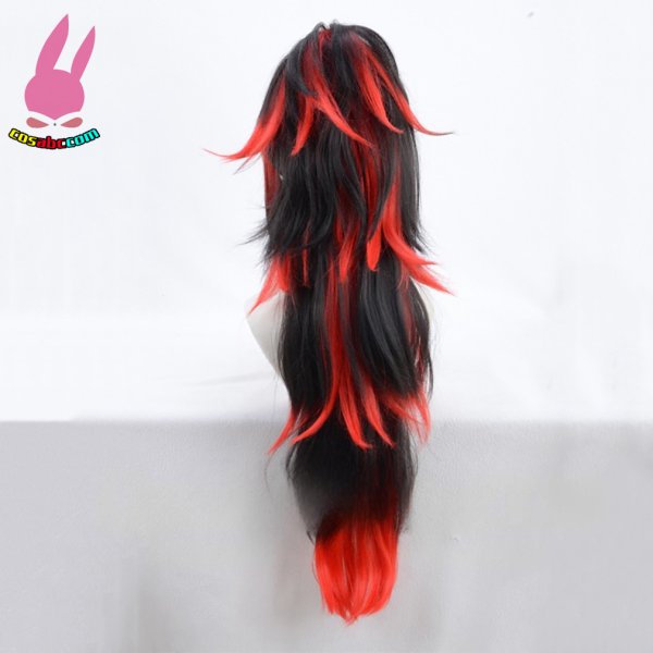 画像5: cosabc 鬼滅の刃　黒死牟　こくしぼう　継国 巌勝　つぎくに　みちかつ  風 コスプレウィッグ かつら コスチューム イベント 変装 仮装 パーティー ハロウィン (5)