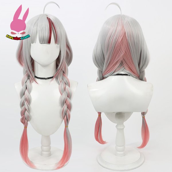 画像5: cosabc バーチャルYouTuber　ホロライブ　百鬼 あやめ  風 コスプレウィッグ かつら コスチューム イベント 変装 仮装 パーティー ハロウィン (5)