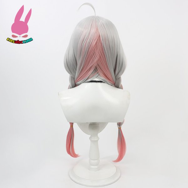 画像4: cosabc バーチャルYouTuber　ホロライブ　百鬼 あやめ  風 コスプレウィッグ かつら コスチューム イベント 変装 仮装 パーティー ハロウィン (4)