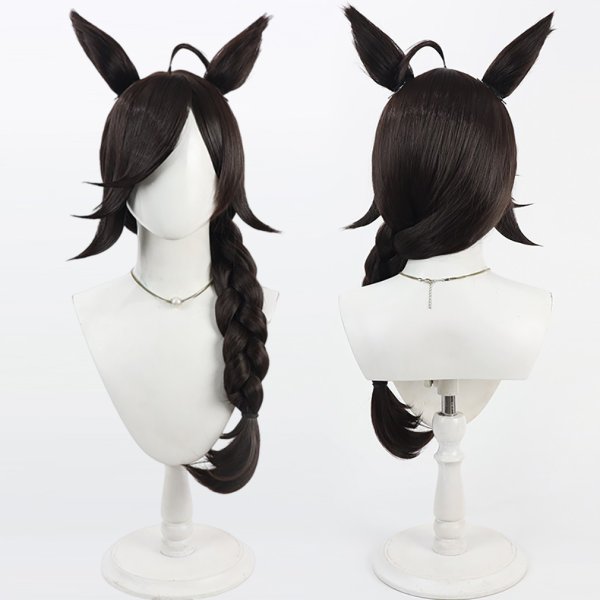 画像6: cosabc ウマ娘 プリティーダービー ライスシャワー  風 コスプレウィッグ かつら 尻尾 コスチューム イベント 変装 仮装 パーティー ハロウィン (6)